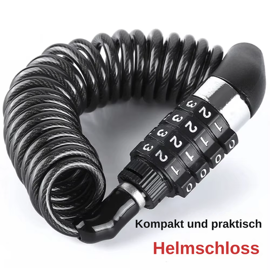 Spiralkabelschloss mit 4-stelligem Zahlencode für Fahrräder, E-Bikes und Scooter