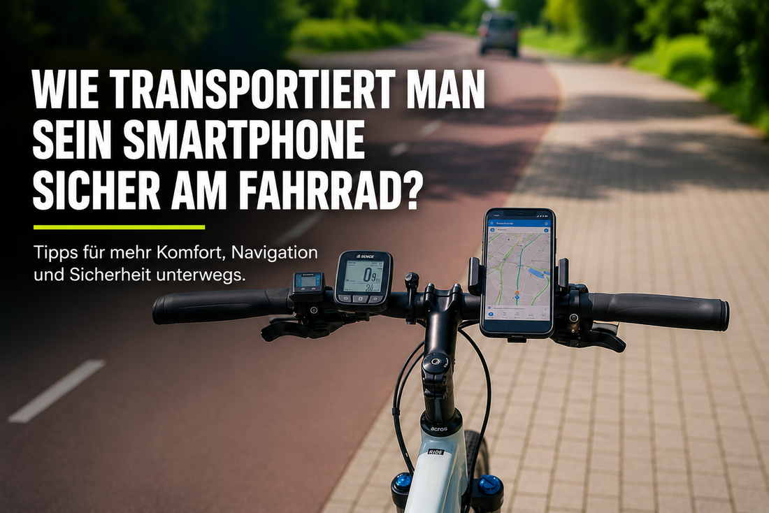 Fahrrad Smartphonehalterung mit GPS-Navigation am Lenker für sichere und komfortable Fahrradfahrten