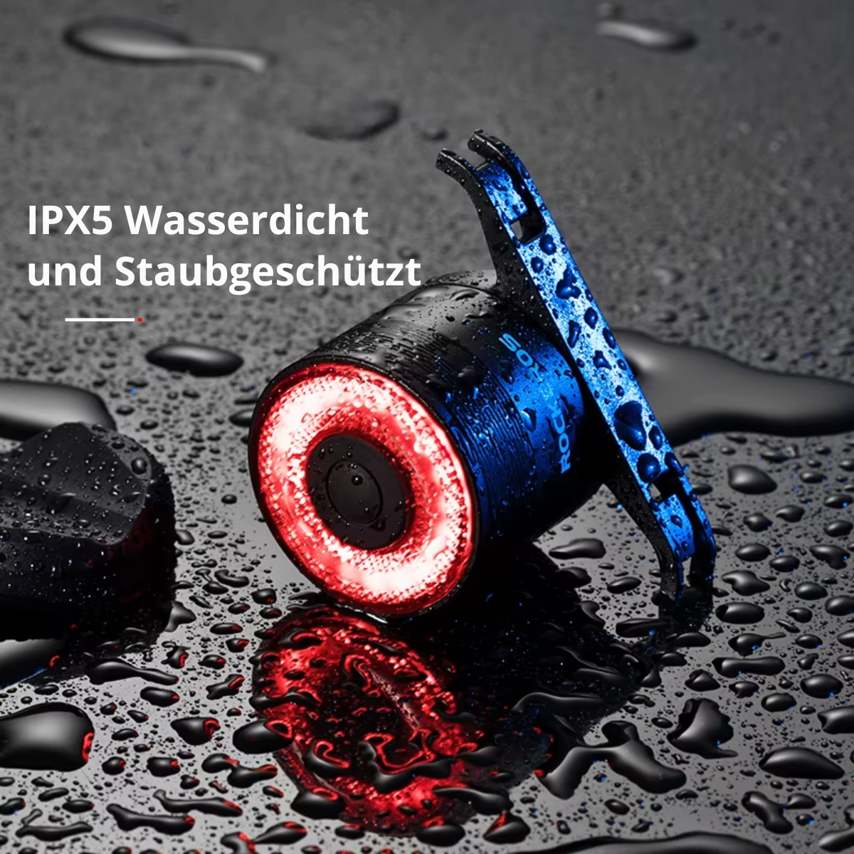 Wasserdichtes LED Fahrrad Rücklicht für Fahrten bei Regen und schlechten Wetterbedingungen