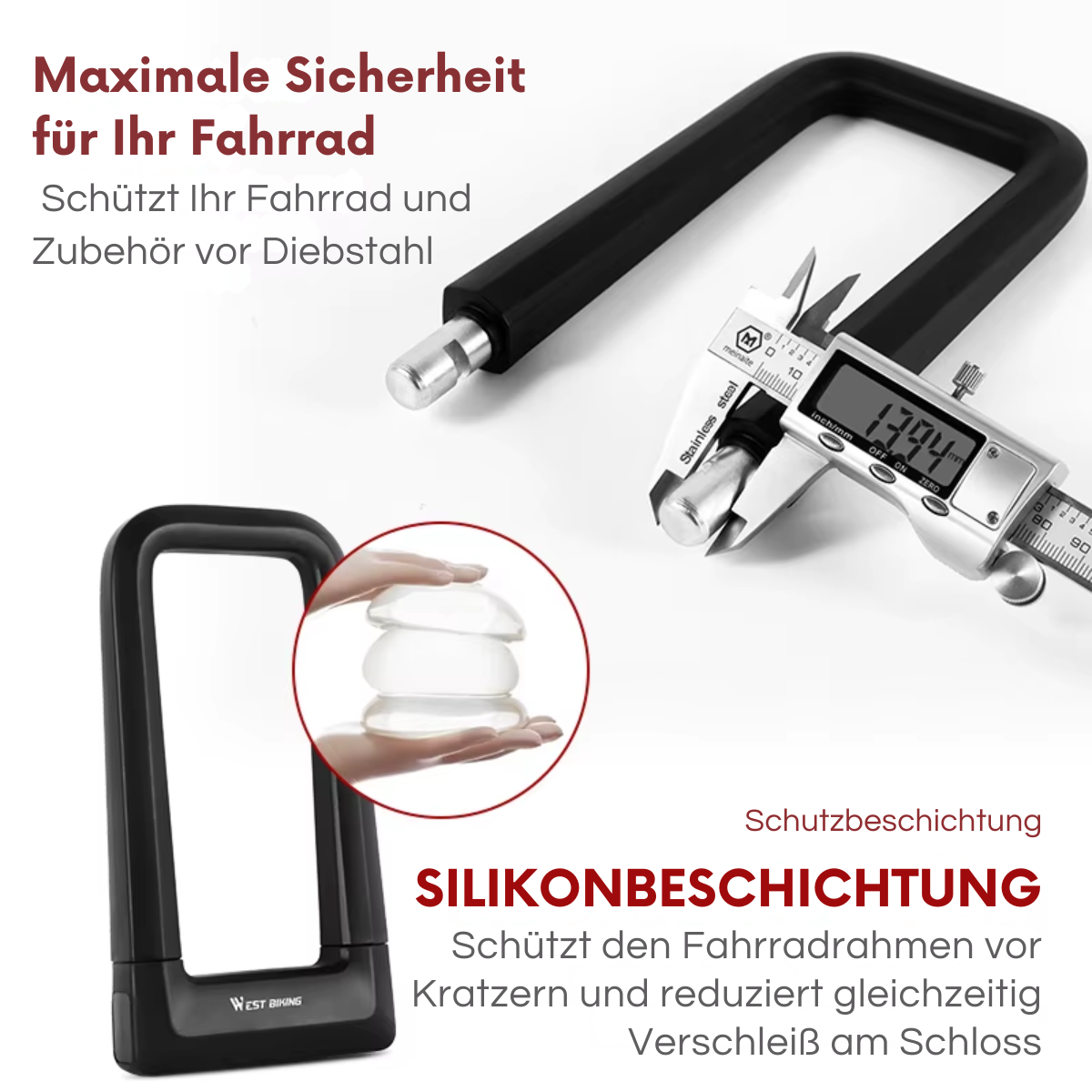 ROCKBROS IronLock Fahrrad U-Schloss™