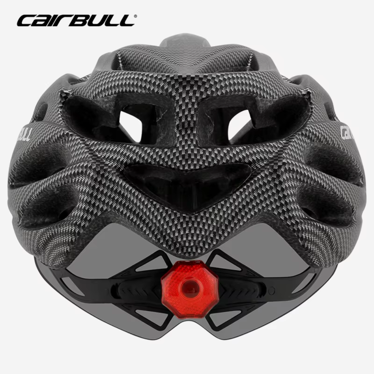 Rückansicht des CAIRBULL Fahrradhelms mit Verstellsystem und LED-Element
