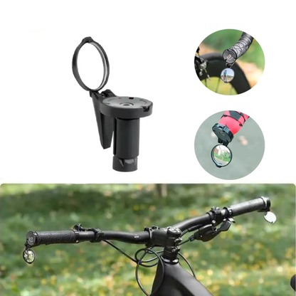Veltrix Doppelter Fahrrad Lenkerspiegel mit konvexer Spiegeloberfläche für linke und rechte Lenkerseite