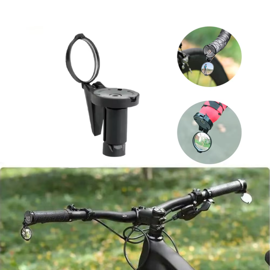 Veltrix Doppelter Fahrrad Lenkerspiegel mit konvexer Spiegeloberfläche für linke und rechte Lenkerseite