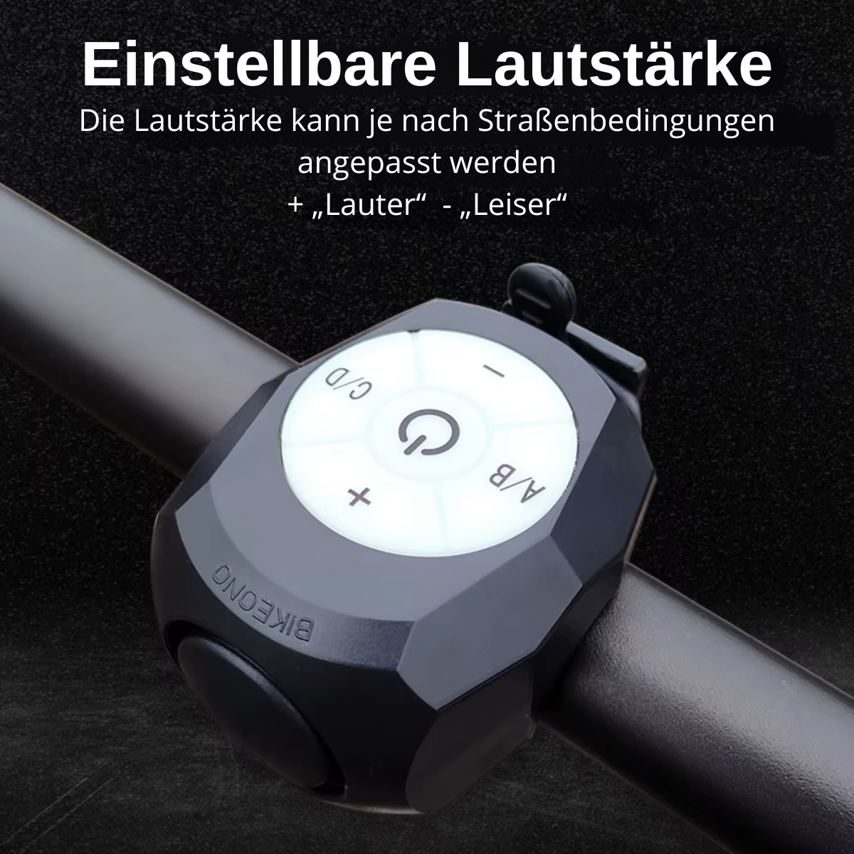 Einstellbare Lautstärke der Veltrix Fahrrad Alarmklingel je nach Straßenbedingungen