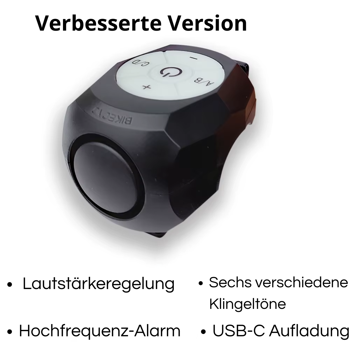 Elektrische Fahrrad Alarmklingel 120DB Pro mit Anti-Diebstahl-Funktion und USB-Aufladung