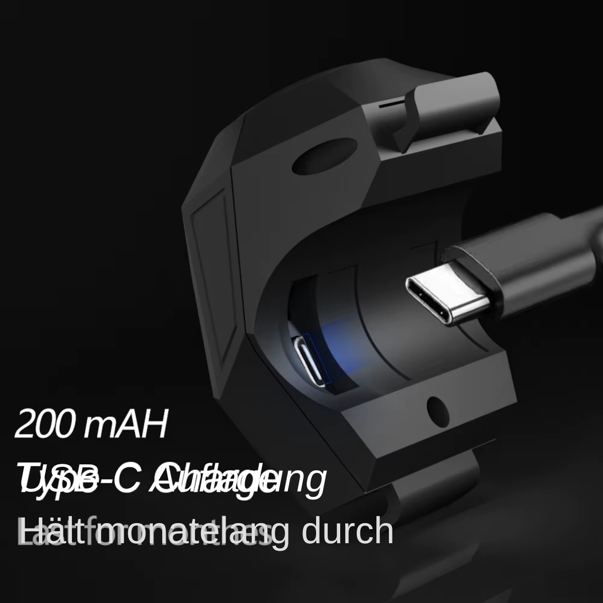 Veltrix Fahrrad Alarmklingel mit 200 mAh Akku und USB-C Ladeanschluss