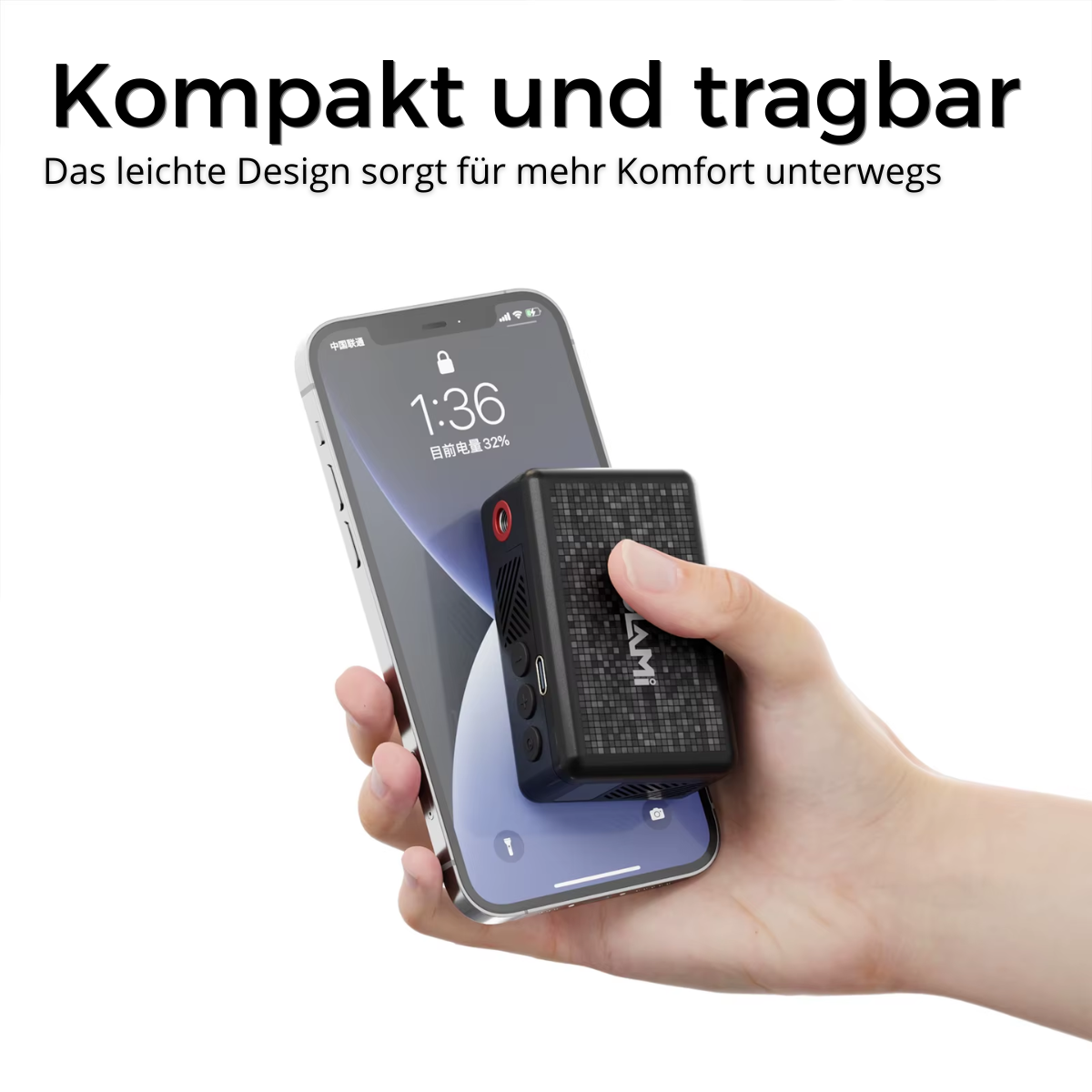 Kompakte und tragbare elektrische Fahrrad Luftpumpe für unterwegs