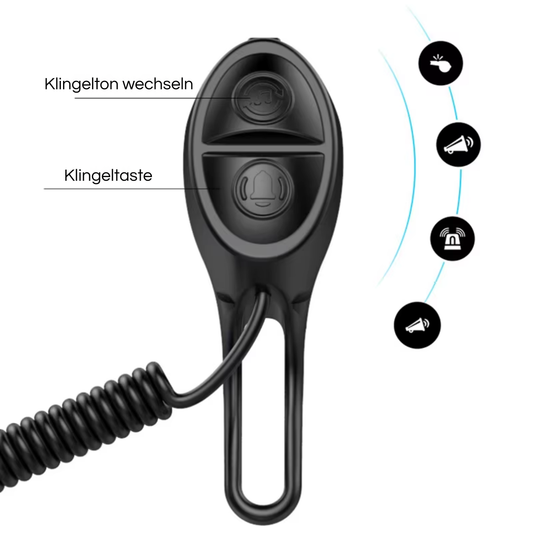 Veltrix Elektrische Fahrradklingel mit Klingeltaste zum Wechseln der Klingeltöne