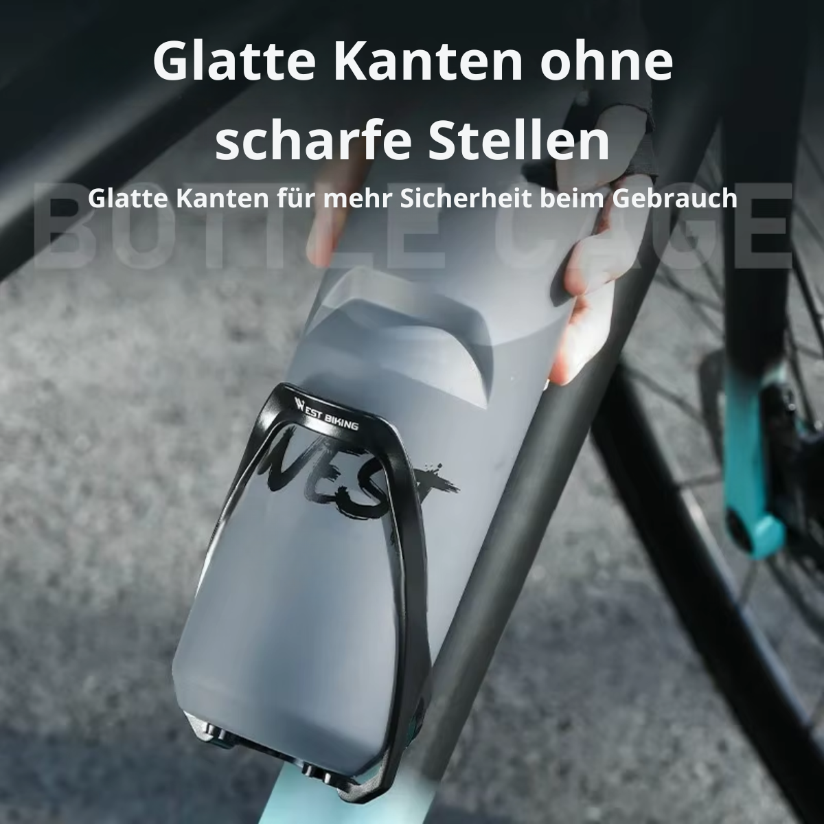 Fahrrad Flaschenhalter mit glatten Kanten ohne scharfe Stellen