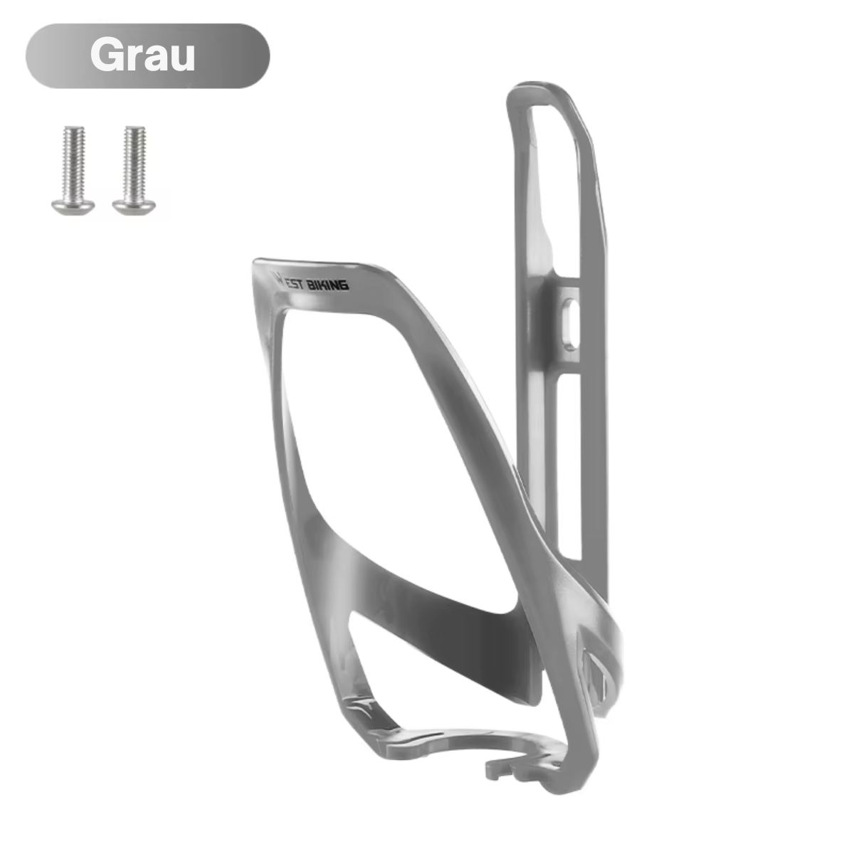 Fahrrad Flaschenhalter leicht und robust in grau