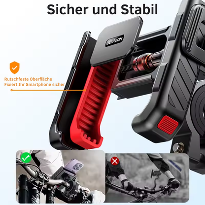 Sichere Smartphone-Halterung für Fahrräder mit fester Verriegelung