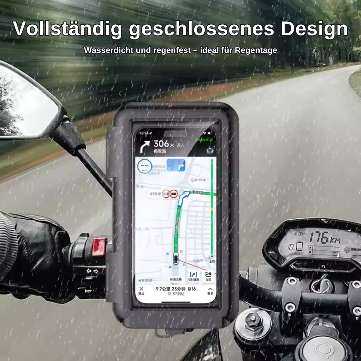 Wasserdichte Fahrrad Handyhalterung für Navigation bei jedem Wetter