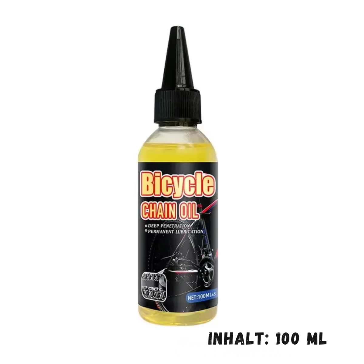 Fahrrad Kettenöl 100ml mit präziser und tropfenfreier Anwendung