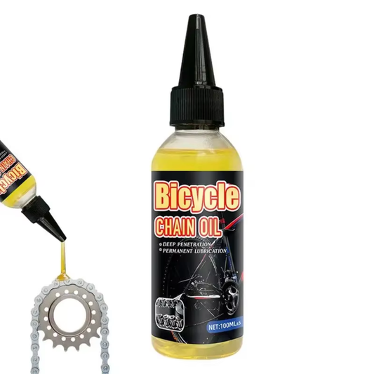 Fahrrad Kettenöl 300ml bei der Anwendung auf der Kette