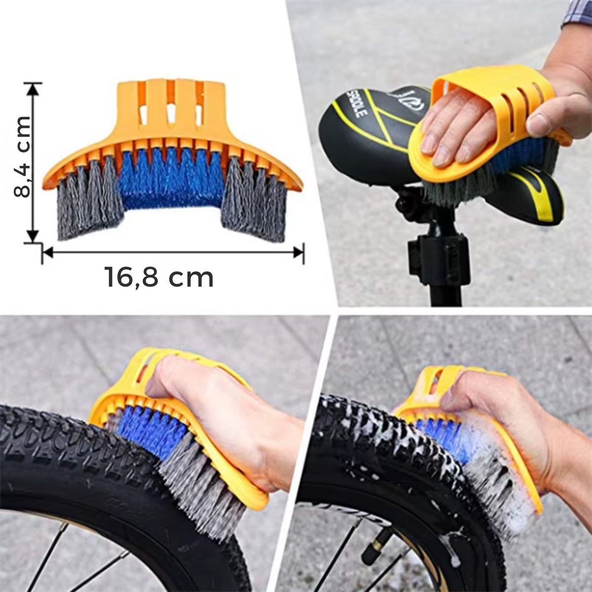 Rundbürste mit Nylonborsten, 26,9 x 5,3 cm, für Reifen und Bremsscheiben