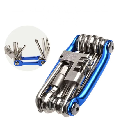 Fahrrad Multitool 11in1 in blau mit vollständigen Funktionen