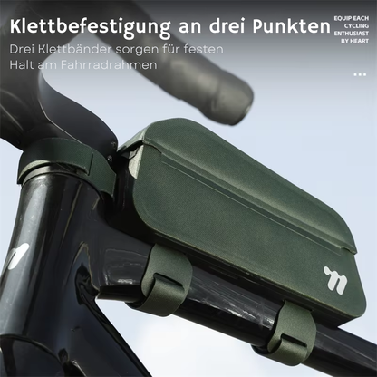 Fahrrad Oberrohrtasche mit sicherem Befestigungssystem am Fahrradrahmen