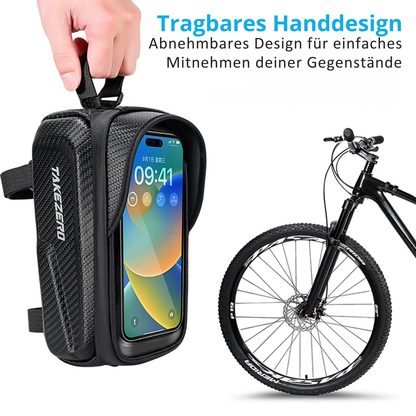 Fahrrad Oberrohrtasche mit integriertem Handyhalter für Navigation und täglichen Einsatz auf dem Fahrrad