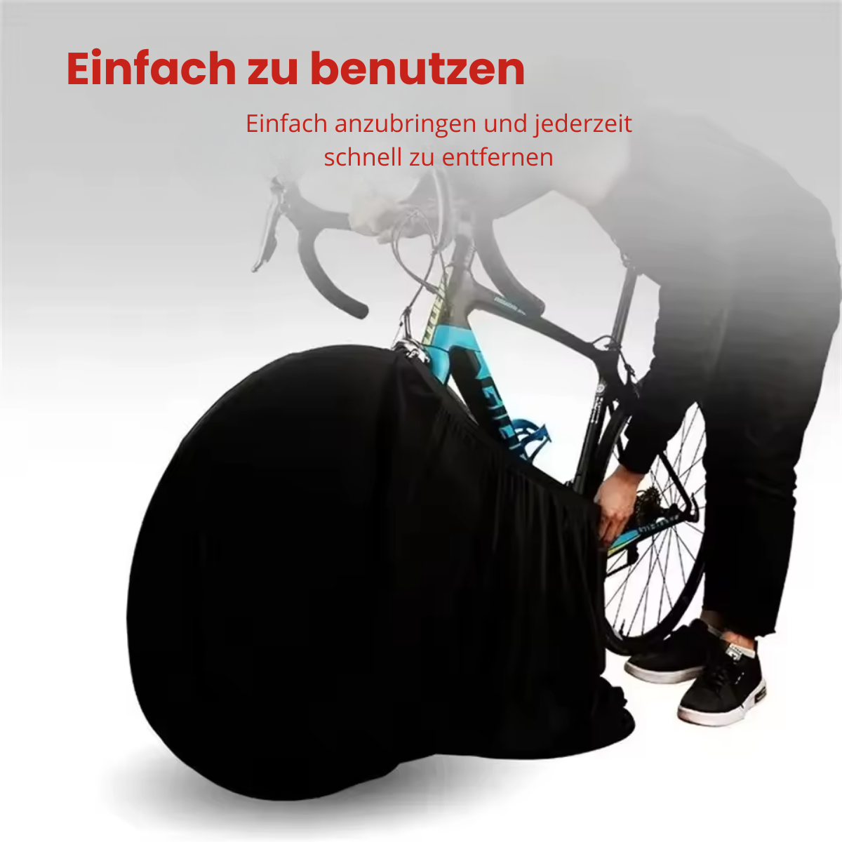 Fahrrad Reifenabdeckung mit elastischem Design für schnelles Anbringen und Entfernen