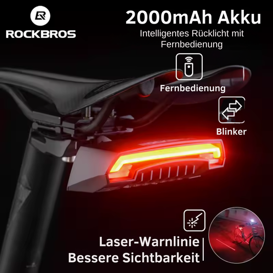 Fahrrad Rücklicht mit verschiedenen Blink- und Lichtmodi für mehr Sicherheit im Straßenverkehr