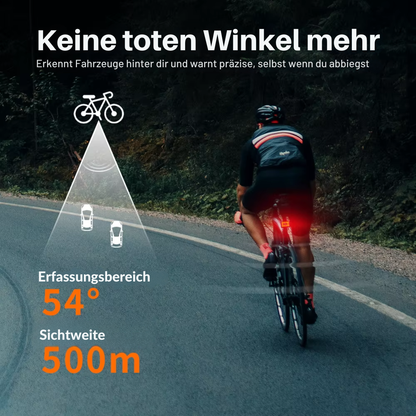 Fahrrad Rücklicht mit hoher Sichtbarkeit und bis zu 500 Metern Erkennbarkeit bei Nacht