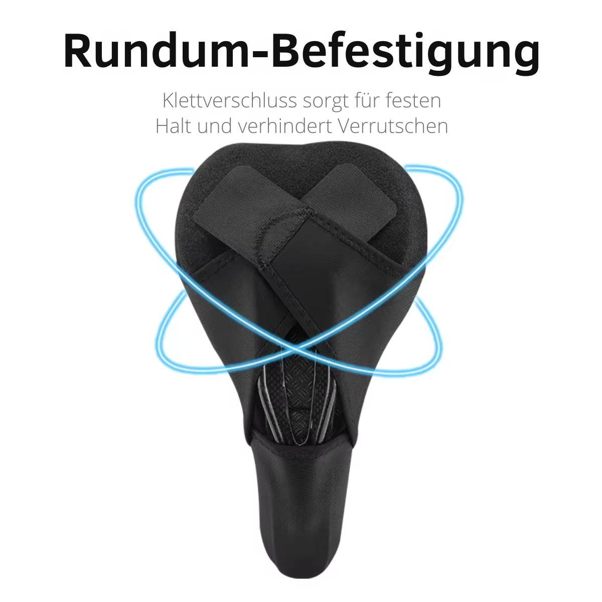 Fahrrad Sattelbezug mit Rundum-Befestigung für sicheren Halt auf dem Sattel