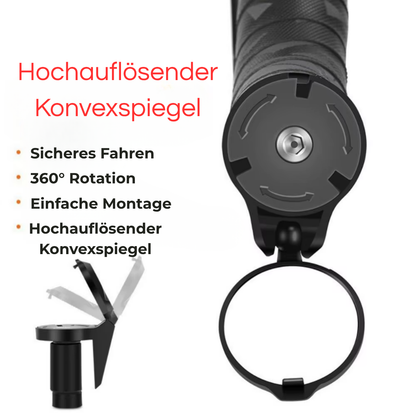 Fahrrad Rückspiegel mit 360 Grad Drehung für optimale Sicht und flexible Ausrichtung