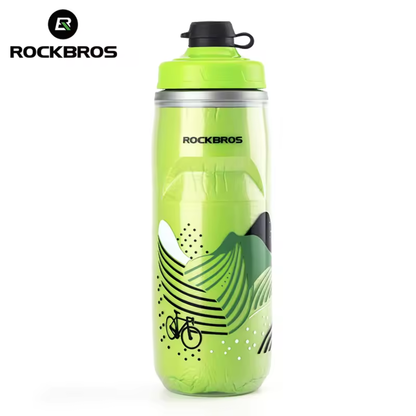 ROCKBROS Fahrrad Trinkflasche mit Druckverschluss für schnelle Flüssigkeitsaufnahme während der Fahrt