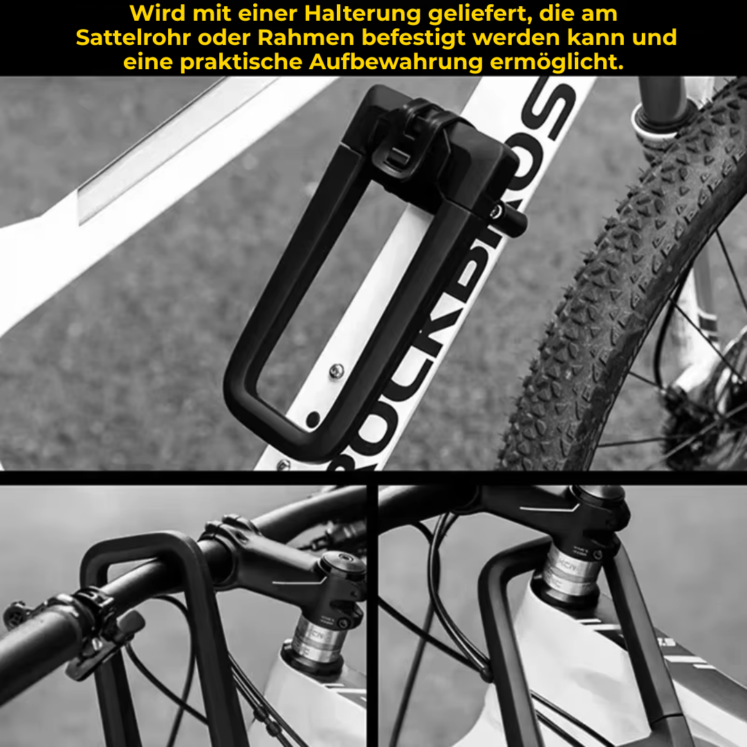 ROCKBROS Fahrrad U-Schloss zur Sicherung eines Fahrrads an einem Fahrradständer