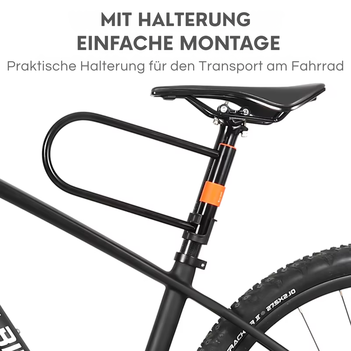 WEST BIKING Fahrrad U-Schloss mit Halterung für die einfache Montage am Fahrradrahmen