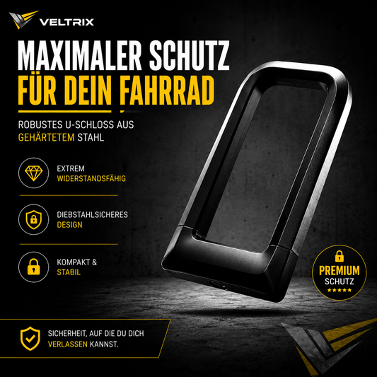 Fahrrad U Schloss aus gehärtetem Stahl für maximalen Diebstahlschutz robust und sicher für E Bike und Fahrrad