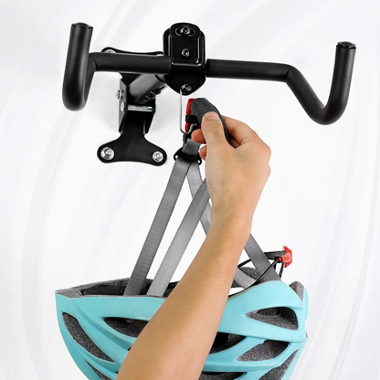 Fahrrad Wandhalterung mit integriertem Haken zur Aufbewahrung von Fahrradhelm und Zubehör