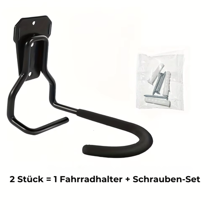 Fahrrad Wandhalterung mit Schrauben und Montageset für eine sichere Wandbefestigung