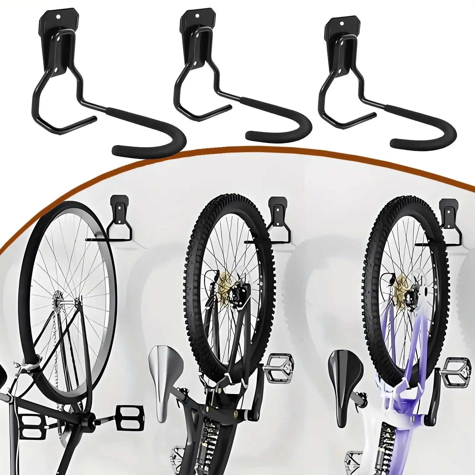 Fahrrad Wandhalterung zur platzsparenden Aufbewahrung von Fahrrädern an der Wand in Garage, Keller oder Wohnung