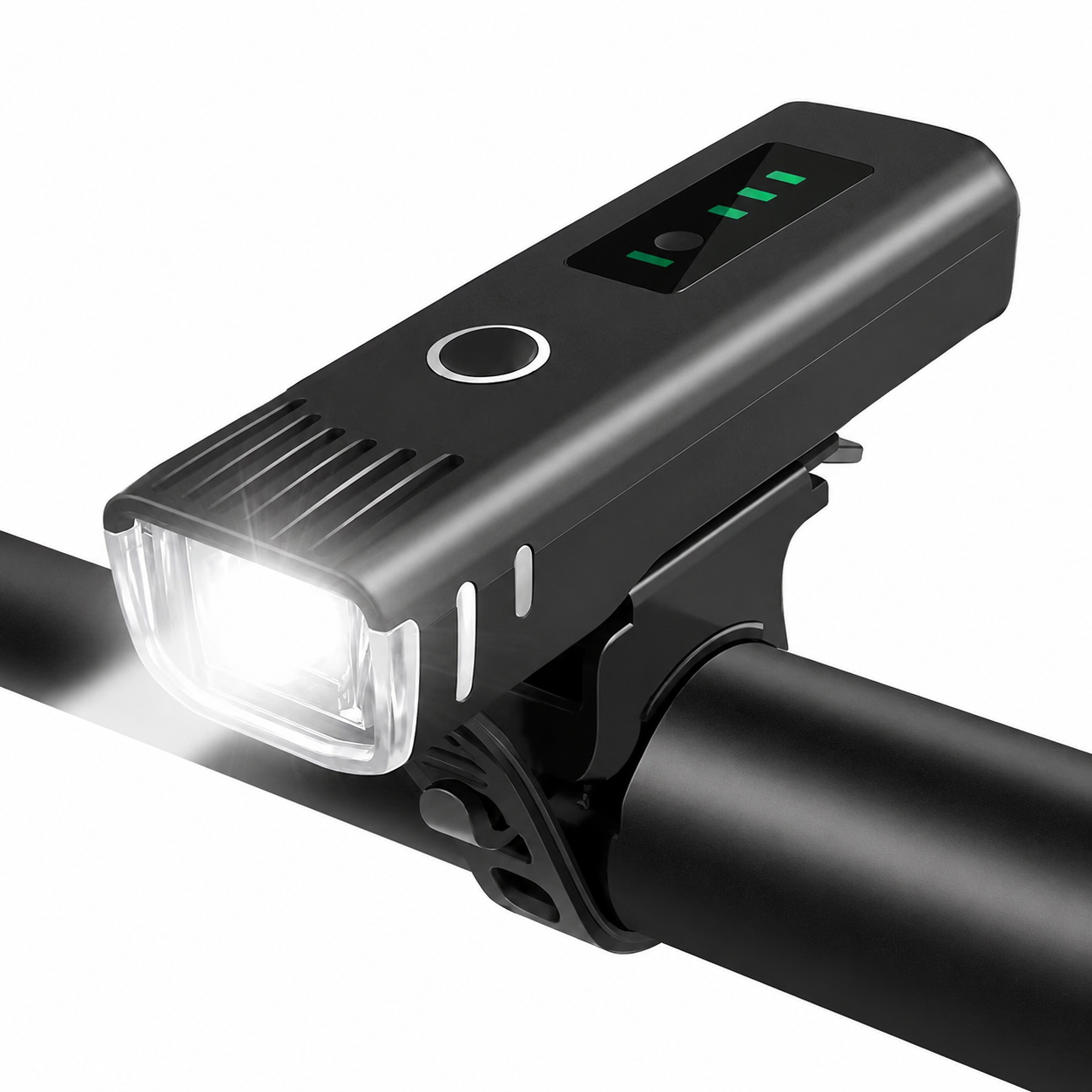 Veltrix Fahrradlampe 1000 Lumen mit Powerbank-Funktion in der Frontansicht