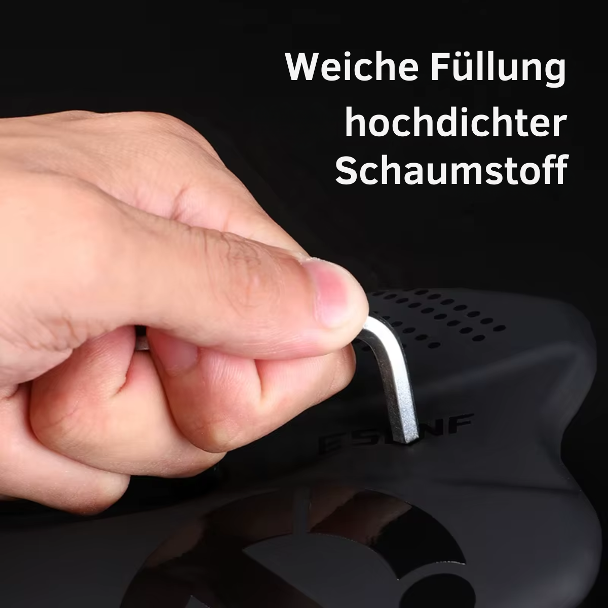 Fahrradsattel mit weicher Gelpolsterung für maximalen Komfort auf langen Fahrten