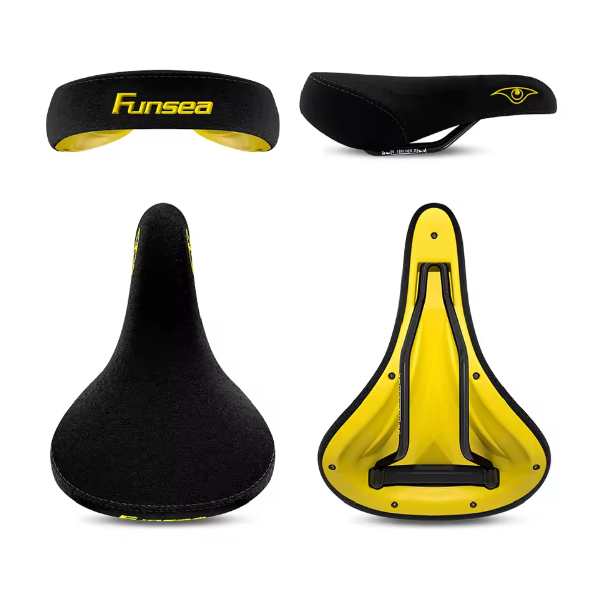 Funsea Fahrradsattel Set mit Komfortpolster und Schutzhülle