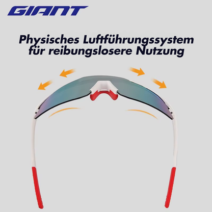 GIANT Fahrradbrille mit physikalischem Luftführungssystem gegen Beschlagen