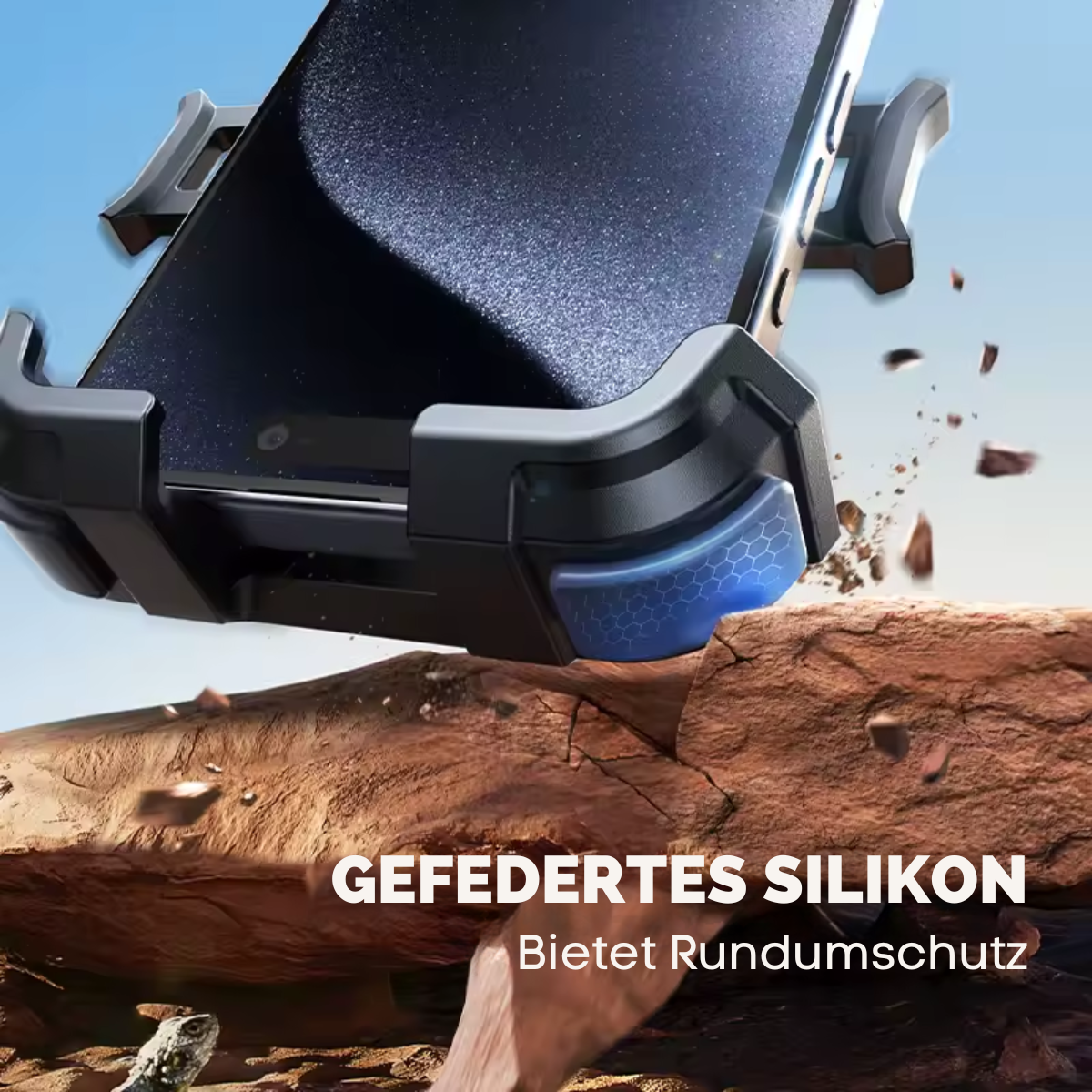 JOYROOM SpinMount 360 Fahrrad Handyhalterung mit stoßdämpfendem Silikonschutz für mehr Sicherheit und Stabilität
