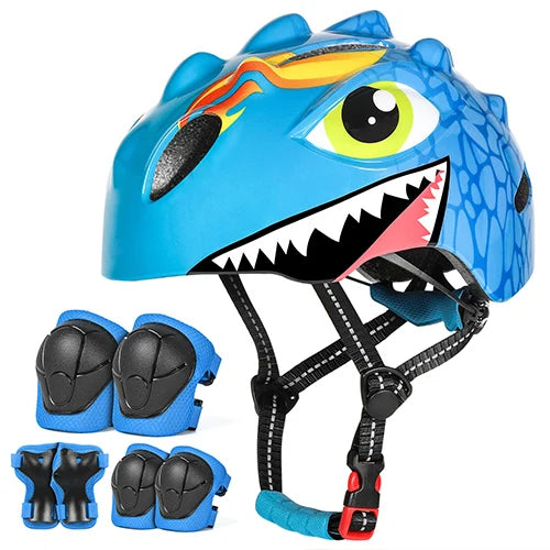 Kinder Schutzset mit Helm und Schutzausrüstung für sicheren Schutz bei Fahrrad und Outdoor Aktivitäten
