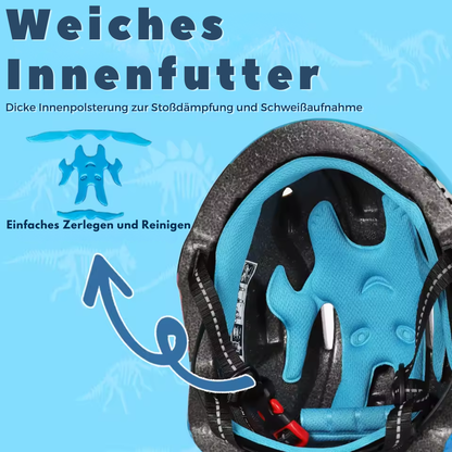 Kinderhelm mit weicher Innenpolsterung für mehr Komfort und Sicherheit