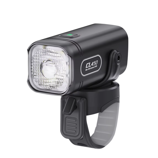 Veltrix Mini Fahrradlampe 450 Lumen in der Frontansicht