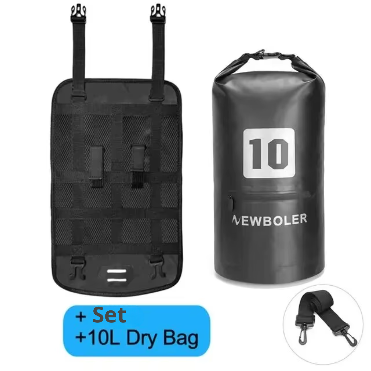 NEWBOLER Fahrrad Lenkertasche Halterung mit 10L Dry Bag Set