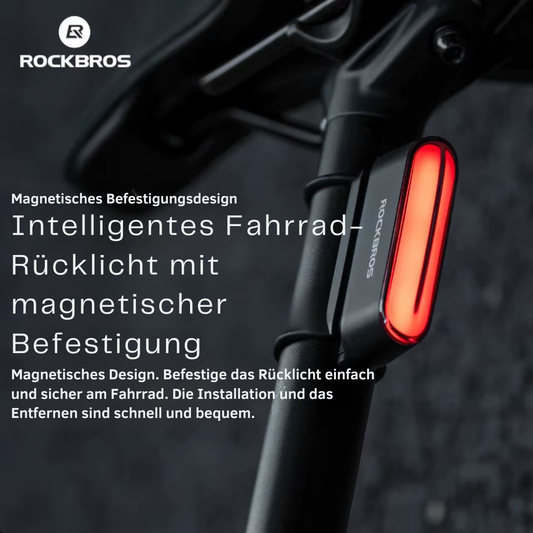 ROCKBROS Fahrrad Rücklicht mit automatischer Bremslichterkennung für mehr Sicherheit im Straßenverkehr