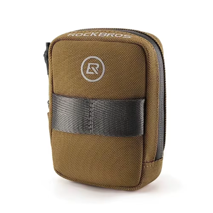 ROCKBROS Fahrrad Satteltasche Mini in Braun mit schwarzem Akzent