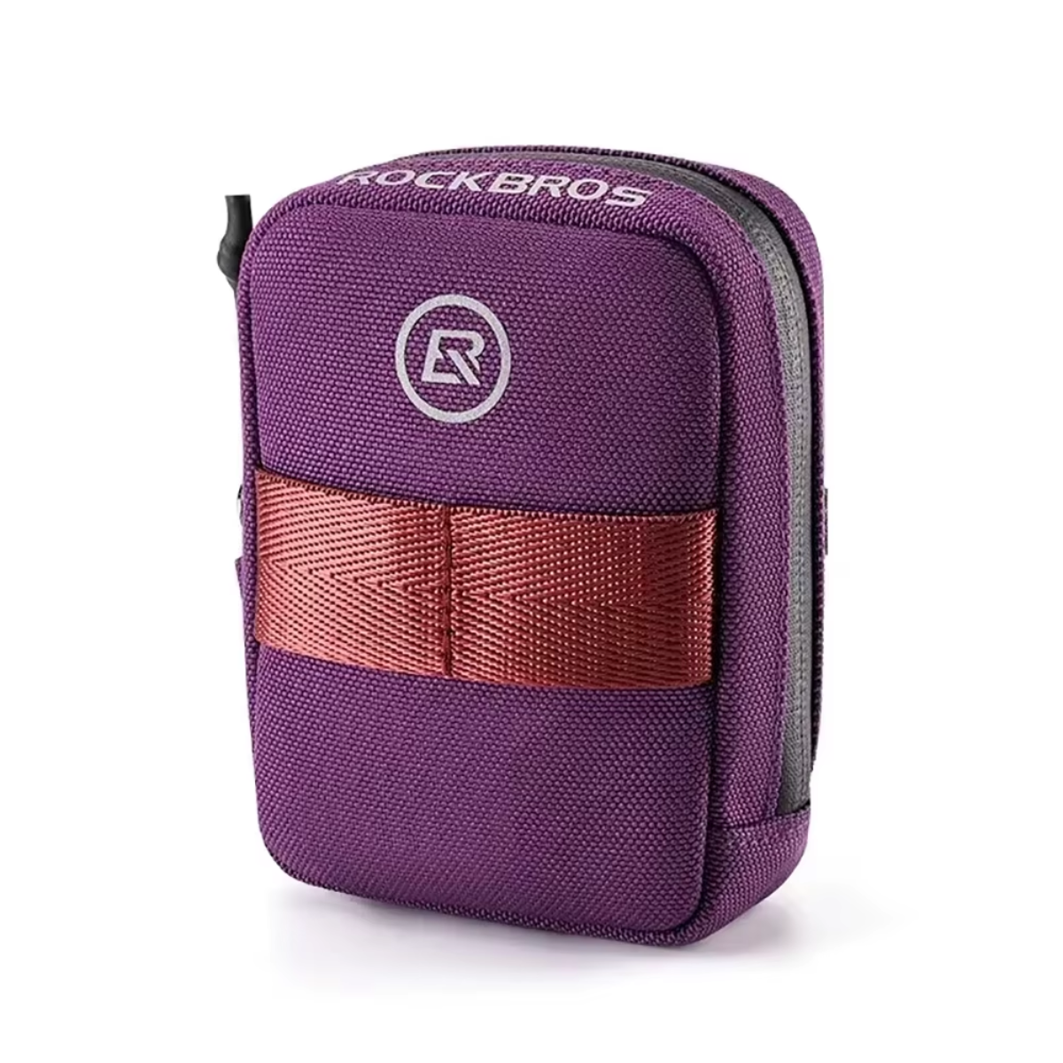ROCKBROS Fahrrad Satteltasche Mini in Violett am Fahrrad montiert