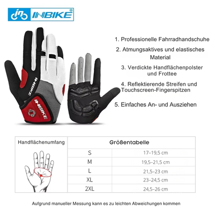 ShieldGrip Fahrradhandschuhe mit Größentabelle zur Auswahl