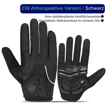 ShieldGrip Fahrradhandschuhe mit Vollfinger-Design in schwarz
