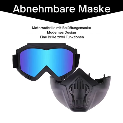 ShieldRide Fahrradmaske mit abnehmbarem Gesichtsschutz