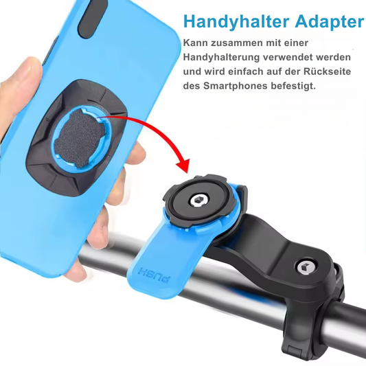 Smartphone Adapter zur sicheren Befestigung an einer Fahrrad Handyhalterung